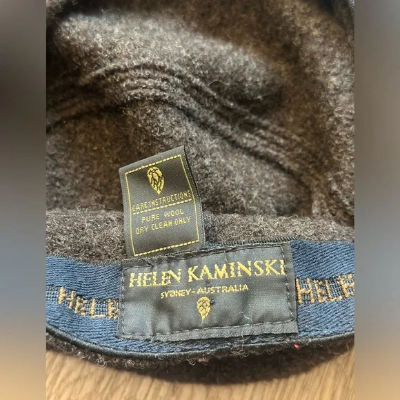 HELEN KAMINSKI Sydney Australia Dark Brown Pure Wool Cap
